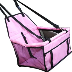 Hondenmand Opvouwbaar Voor In Auto Met Riempje – 40x30x25 – Roze