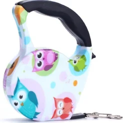 Hondenriem – Leiband Hond – Rollijn – Intrekbare Hondenriem – Flexibel – Hondenlijn – 5m – Tot 15kg – Uil