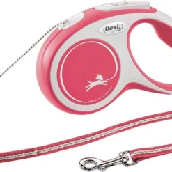 Hondenriem – Looplijn – FLEXI Rollijn NEW COMFORT Koord – M – ROOD – 5 Meter
