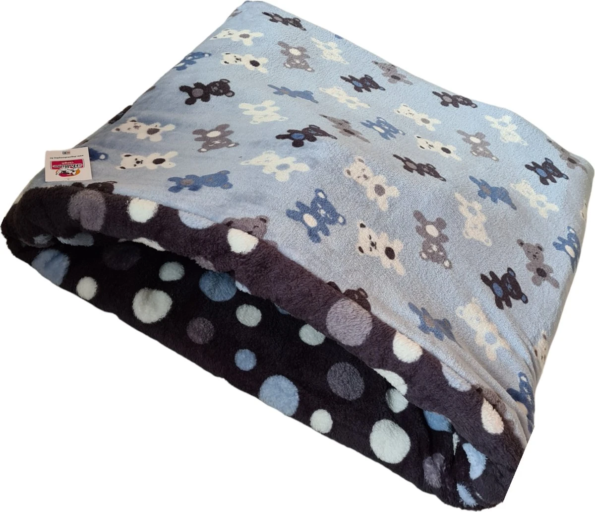 Hondenslaapzak-hondenmand-knuffel Fleece-Slaapzak-Blauw- Maat XL 120x70cm 1 Hondenslaapzak-hondenmand-knuffel Fleece-Slaapzak-Blauw- Maat XL 120x70cm