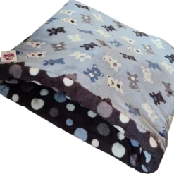 Hondenslaapzak-hondenmand-knuffel Fleece-Slaapzak Blauw- Maat L