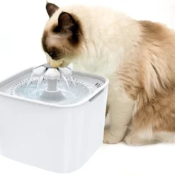 Huisdieren Drinkfontein Wit – Katten Drinkfontein – Honden Drinkfontein – Huisdier – Waterfontein DIERENDAG