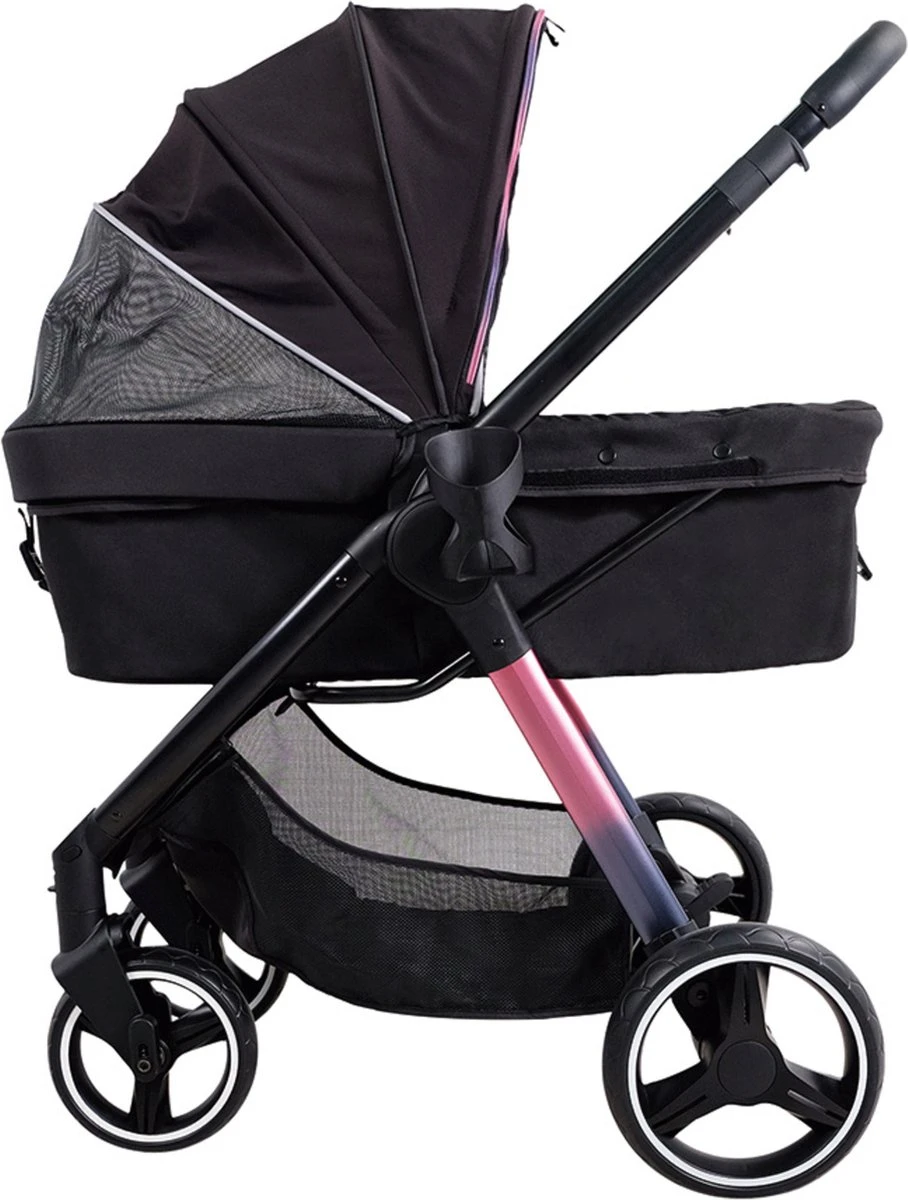 Ibiyaya Retro Hondenbuggy Luxe Stroller – Prism Black – 84x66x102cm 1 Ibiyaya Retro Hondenbuggy Luxe Stroller – Prism Black – 84x66x102cm