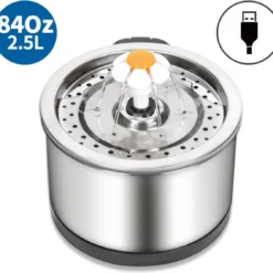 Itagala Katten Drinkfontein | FULL RVS | Drinkbak Voor Kat En Hond | 2,5 Liter Inhoud | Drinkbak | Drinkfontein | Waterbak | Extra Stil | Nieuw Design | Gratis Filter !