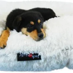 Jack And Vanilla – Hondenkussen – Donut Kussen – Long Plush Puff Wit 70 Cm