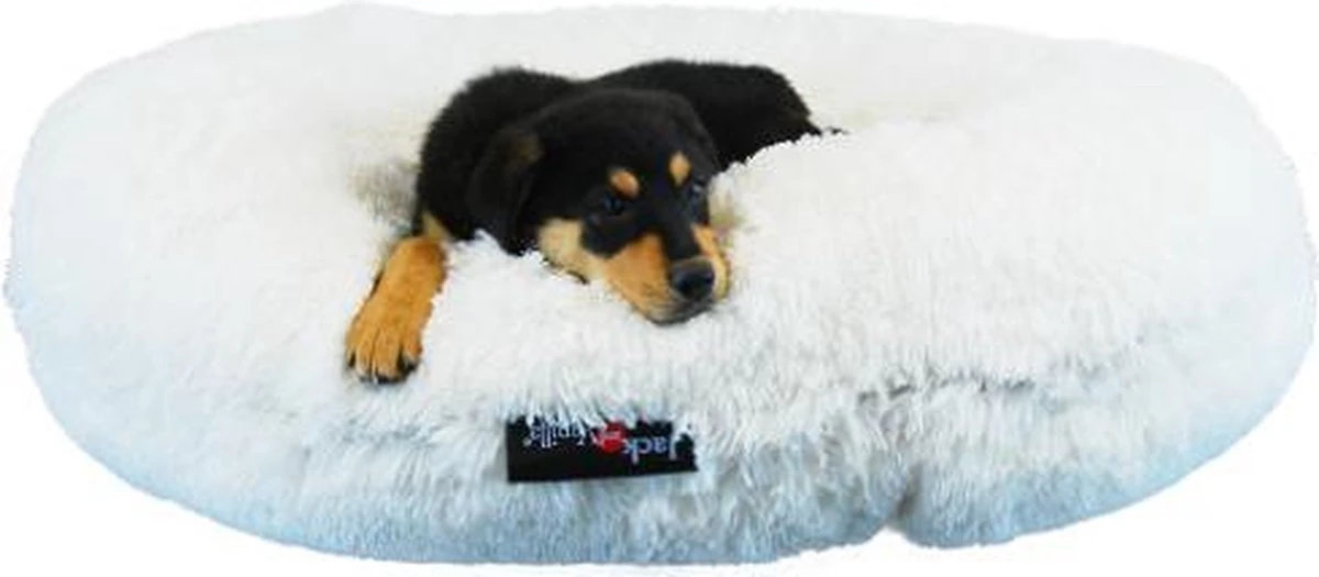Jack And Vanilla – Hondenkussen – Donut Kussen – Long Plush Puff Wit 70 Cm 1 Jack And Vanilla – Hondenkussen – Donut Kussen – Long Plush Puff Wit 70 Cm