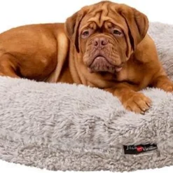 Jack And Vanilla SHELL Puff Hondenkussen Donut Grijs – Ø105cm