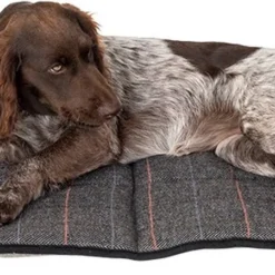 Jack And Vanilla Benchkussen – Hondenmat – Benchmat – TARTAN – Bench Mat – Grijs – XXL – 119x73cm