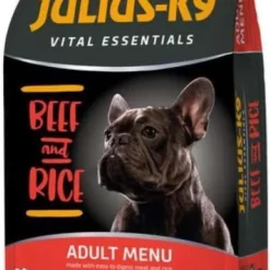 Julius K9 Julius-K9 – Beef & Rice – Hondenvoer Voor Volwassen Honden – Hondenbrokken Op Rund & Rijst Basis – Geschikt Voor Alle Rassen – 3kg