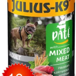 Julius K9 Julius-K9 – Hondenvoer – Blikvoer – Natvoer – Paté – Adult – Meatmix – 10 X 400g