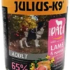 Julius K9 – Natvoer Hond – Paté – Lam & Pompoen – 4 X 800g