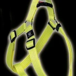 Flamingo KARLIE Riem Hondentuig Art Reflec Geel 25mmx60