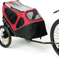 Keddoc Hondenfietskar Cross – Fietskar – Stroller – Zwart – Bordeaux Rood