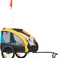 Klarfit Husky Race Hondenfietskar 282 Liter – 75 X 85 X 137 Cm (BxHxD) – Past Bij Alle Fietsen Met 26-28″ – Belastbaarheid Van 40 Kg