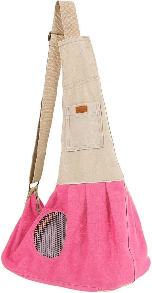 Klassieke Schoudertas Om Je Hondje Of Katje Mee Te Dragen – Kattentas – Hondentas – PINK 1 Klassieke Schoudertas Om Je Hondje Of Katje Mee Te Dragen – Kattentas – Hondentas – PINK