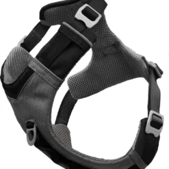 Kurgo Journey Air – Hondenharnas Voor Actieve Honden – Eenvoudig Te Bevestigen En Zichtbaar In Het Donker – Zwart/Grijs – XS, S, M, L En XL – Extra Small