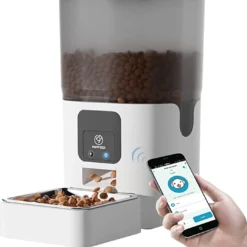 LARMA Automatische Voerbak Kat – Voerautomaat Met App – Voerdispenser Voor Hond En Kat – Automatische Voerbak Hond – 6 Liter Inhoud – Met Smartphone Besturing – Voerautomaat Voor Kat En Hond