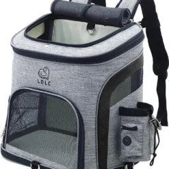 LDLC Hondentas Grijs/zwart (L) – Hondenrugzak – Draagtas Hond – Hondentas Voor Kleine Honden – Honden Reistas – Kattentas – Draagtas Kat – Reismand – Transportbox