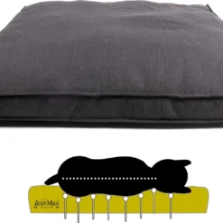 Lex En Max ORTHOPEDISCH HONDENKUSSEN BOXBED MARSEILLE 120X120cm GREY