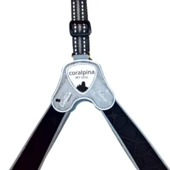 Luxe Coralpina – Hondenharnas – Faloria Zwart – Maat 1 – 20-30 Cm / 0,8-3 Kg