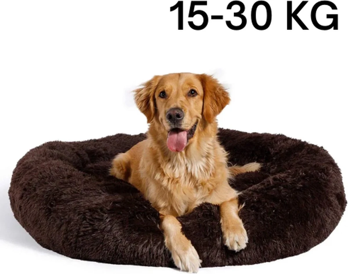 Luxe Hondenmand – Fluffy Donut – 80 Cm – Heerlijk Zacht – Wasbaar – Bruin 1 Luxe Hondenmand – Fluffy Donut – 80 Cm – Heerlijk Zacht – Wasbaar – Bruin