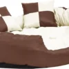 Maison Exclusive – Hondenkussen Omkeerbaar En Wasbaar 110x80x23 Cm Bruin En Crème