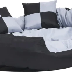 Maison Exclusive – Hondenkussen Omkeerbaar En Wasbaar 110x80x23 Cm Grijs En Zwart