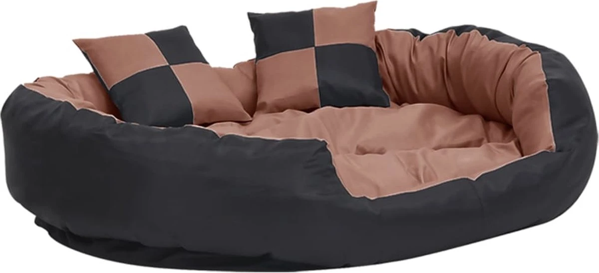 Maison Exclusive – Hondenkussen Omkeerbaar En Wasbaar 110x80x23 Cm Zwart En Bruin 1 Maison Exclusive – Hondenkussen Omkeerbaar En Wasbaar 110x80x23 Cm Zwart En Bruin