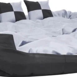 Maison Exclusive – Hondenkussen Omkeerbaar En Wasbaar 150x120x25 Cm Grijs En Zwart
