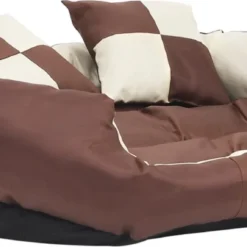 Maison Exclusive – Hondenkussen Omkeerbaar En Wasbaar 85x70x20 Cm Bruin En Crème