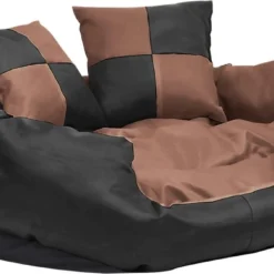 Maison Exclusive – Hondenkussen Omkeerbaar En Wasbaar 85x70x20 Cm Zwart En Bruin