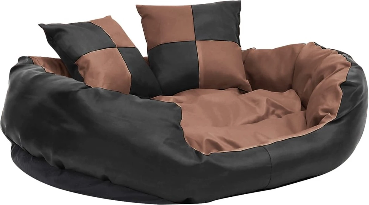 Maison Exclusive – Hondenkussen Omkeerbaar En Wasbaar 85x70x20 Cm Zwart En Bruin 1 Maison Exclusive – Hondenkussen Omkeerbaar En Wasbaar 85x70x20 Cm Zwart En Bruin