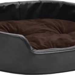 Maison Exclusive – Hondenmand 69x59x19 Cm Pluche En Kunstleer Zwart En Bruin