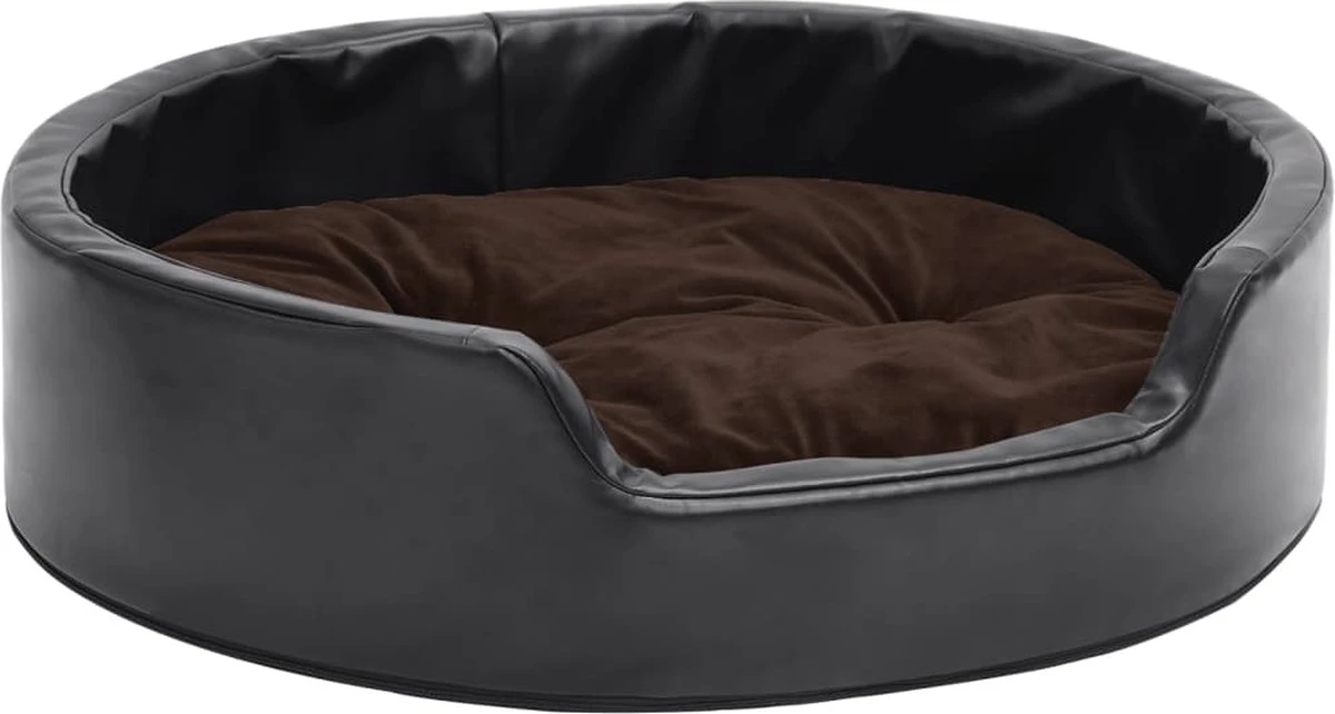 Maison Exclusive – Hondenmand 69x59x19 Cm Pluche En Kunstleer Zwart En Bruin 1 Maison Exclusive – Hondenmand 69x59x19 Cm Pluche En Kunstleer Zwart En Bruin