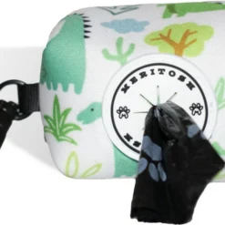 Meritosh© Dino Groen – Poepzakjeshouder – Hondenzakjes Dispenser Honden Poepzakhouder