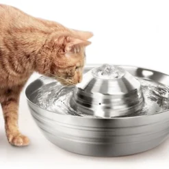 Moowi – RVS Drinkfontein Voor Kat En Hond – Fluisterstil – Incl. 3 Filters – Vaatwasserbestendig – Drinkbak Hond – USB Stekker