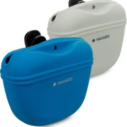 Navaris Honden Belongingszakje – Siliconen Voertasje – Set Van 2 – Traktatiezakje Voor Droogvoer En Natvoer – Met Magnetische Sluiting En Clip