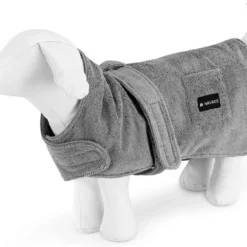 Navaris Hondenbadjas Van Zachte Badstof – Hondendroogjas Met Klittenband – Absorberende Hondenhanddoek Microvezel – Sneldrogende Hondenjas – Maat S