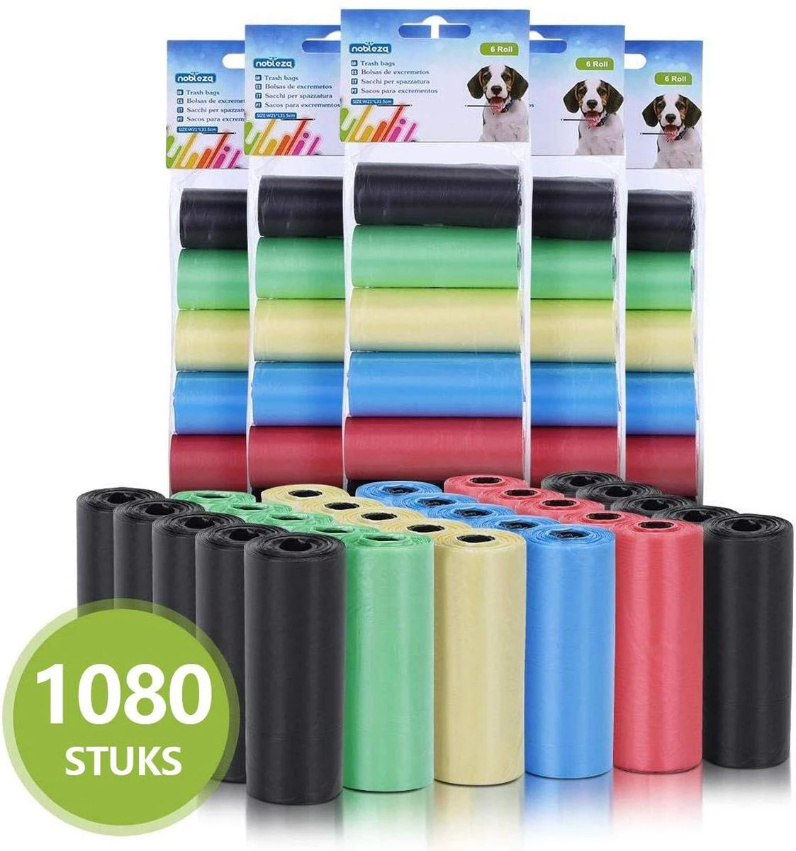 Nobleza 48KVG – Poepzakjes – 1000 Stuks – 32 X 22 Cm – Gekleurd 1 Nobleza 48KVG – Poepzakjes – 1000 Stuks – 32 X 22 Cm – Gekleurd