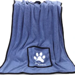 Nobleza Hondenhanddoek – Microvezel Handdoek Hond – Badstof Hondenhanddoek – Absorberende Handdoek Hond – Badhanddoek Hond Blauw