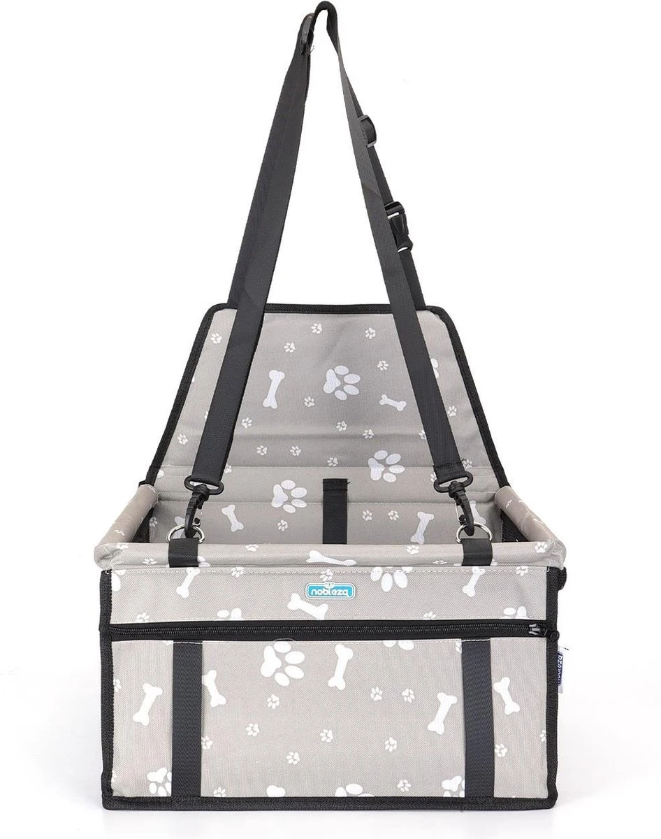 Nobleza Hondenstoel Auto – Hondenzitje Auto – Autostoel Hond – Autozitje Hond – Hondenmand Auto – Grijs 1 Nobleza Hondenstoel Auto – Hondenzitje Auto – Autostoel Hond – Autozitje Hond – Hondenmand Auto – Grijs