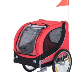 Paws & Claws – Hondenfietskar – Fietskar – 130 X 90 X 110 Cm – Rood/Zwart