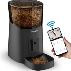Pawzle Automatische Voerbak – Voerautomaat – Voederbak Kat & Hond – Camera, App En WiFi – Zwart