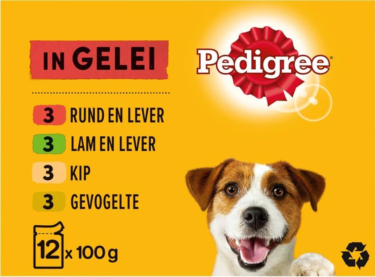 Pedigree Adult Honden Natvoer – Vlees & Gevogelte In Gelei – 48 X 100 Gr 1 Pedigree Adult Honden Natvoer – Vlees & Gevogelte In Gelei – 48 X 100 Gr