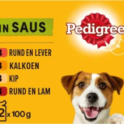 Pedigree Adult Honden Natvoer – Vlees & Gevogelte In Saus – 48 X 100g