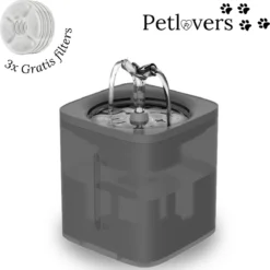 Petlovers – Drinkfontein Kat – Waterfontein Kat – Drinkfontein – Kattenfontein – Fluisterstil – Inclusief 3 GRATIS Filters