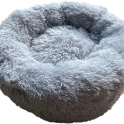 Pluche Mand – Kattenmand – Hondenmand – Grijs – Ø 50 Cm