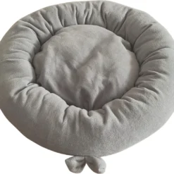 Pochon Pet – Ronde Kattenmand – Rond Kattenkussen – Ronde Hondenmand – Donut – Superzacht – Grijs – 50cm – 50 X 50 X 12 Cm