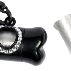 Duvo Poepzakjes Dispenser Beentje Mini Chic 2x10st Zwart Peopzakhouder