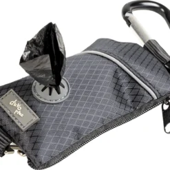 Poepzakjes Dispenser Polyester 6x20x1,5cm Zwart